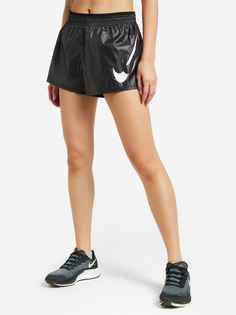 Шорты женские Nike Dri-FIT Swoosh Run, Черный, размер 40-42