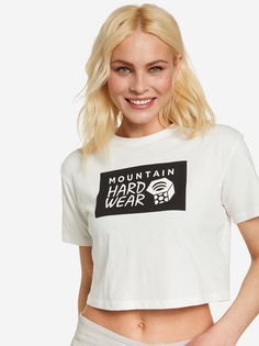 Футболка женская Mountain Hardwear Logo Crop Short Sleeve, Белый, размер 42