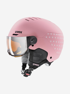 Шлем детский Uvex Rocket Visor, Розовый, размер 51-55