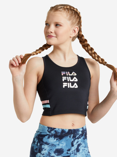 Спортивный топ бра для девочек FILA, Черный, размер 170