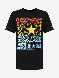 Футболка для мальчиков Converse Logo Mix Up Box, Черный, размер 163