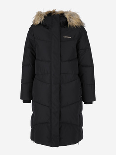 Пальто утепленное для девочек Merrell, Черный, размер 146