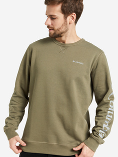 Свитшот мужской Columbia M Columbia Logo Fleece Crew, Зеленый, размер 50-52