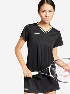 Футболка женская Wilson Team II V-Neck, Черный, размер 48