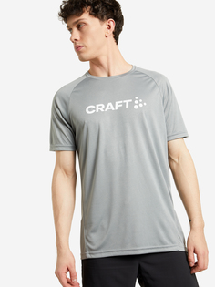 Футболка мужская Craft Core Unify Logo, Серый, размер 48-50