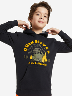 Худи для мальчиков Quiksilver Big Logo Snow, Черный, размер 141