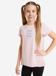 Футболка для девочек FILA, Розовый, размер 128