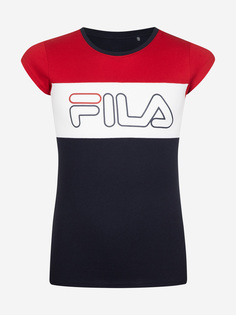 Футболка для девочек FILA, Синий, размер 140