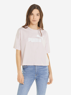 Футболка женская PUMA ESS Cropped Logo, Розовый, размер 40-42
