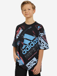 Футболка для мальчиков adidas ARKD3 Allover Print, Черный, размер 140