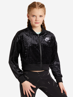 Джемпер флисовый для девочек Nike Air, Черный, размер 128-137