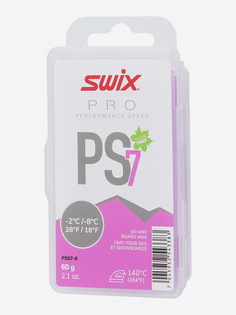 Мазь скольжения твердая Swix PS7 Violet, -2°C/-8°C, 60 г, Фиолетовый, размер Без размера