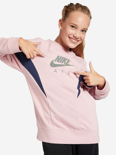 Свитшот для девочек Nike Air, Розовый, размер 128-137