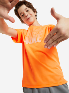 Футболка для мальчиков Nike Dri-FIT, Оранжевый, размер 137-147