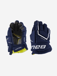 Перчатки хоккейные детские Bauer Supreme Ultrasonic YTH, Синий, размер 8 Бауэр