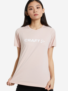 Футболка женская Craft Core Unify Logo, Розовый, размер 44-46