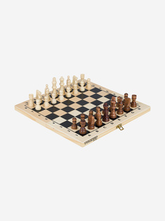 Настольная игра 2 в 1: шахматы, шашки Torneo, Бежевый, размер Без размера