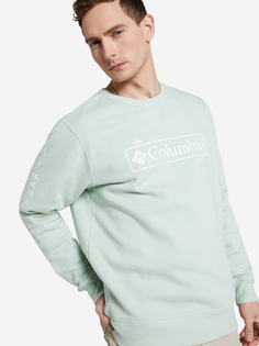 Свитшот мужской Columbia M Columbia Logo Fleece Crew, Зеленый, размер 54