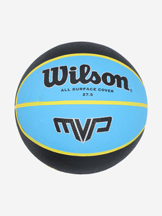 Мяч баскетбольный Wilson Wilson MVP 275 BSKT blkblu, Голубой, размер 5