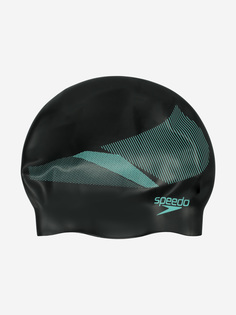 Шапочка для плавания Speedo, Черный, размер 52-58