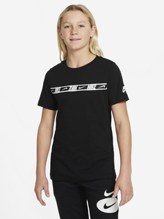 Футболка для мальчиков Nike Sportswear Repeat, Черный, размер 137-147