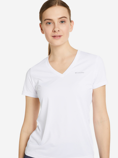 Футболка женская Columbia Columbia Hike SS V Neck, Белый, размер 44