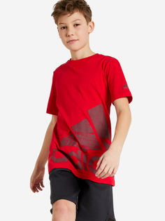 Футболка для мальчиков adidas Logo, Красный, размер 128