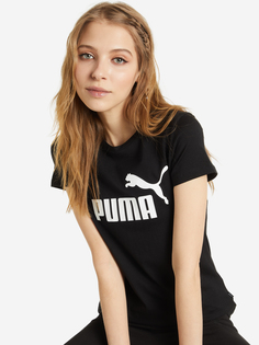 Футболка женская PUMA ESS Logo, Черный, размер 40-42