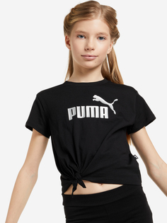 Футболка для девочек PUMA Ess+ Logo Knotted, Черный, размер 117-128
