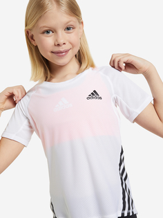 Футболка для девочек adidas Ar 3S, Белый, размер 128