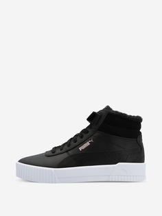 Кеды для девочек утепленные PUMA Carina, Черный, размер 35