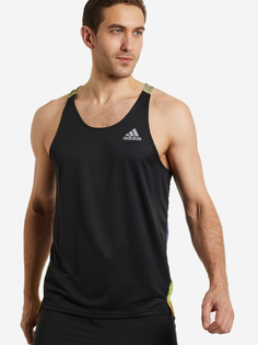 Майка мужская adidas The Run Singlet Color Block, Черный, размер 52-54