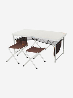 Набор Outventure: стол + 4 стула, Серый, размер Без размера