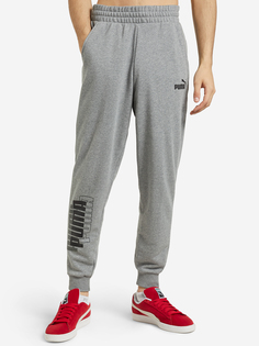 Брюки мужские PUMA Power Logo, Серый, размер 44-46