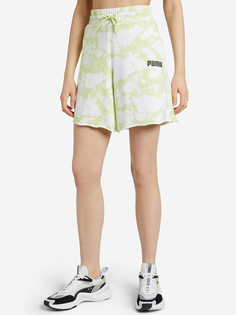 Шорты женские PUMA Summer Graphic 7 AOP Longline, Зеленый, размер 42-44