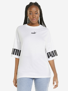 Футболка женская PUMA Power Colorblock, Белый, размер 46-48