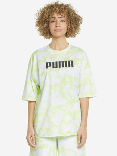 Футболка женская PUMA Summer Graphic AOP, Зеленый, размер 40-42