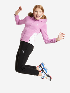 Костюм для девочек PUMA Hooded Sweat Suit, Розовый, размер 117-128