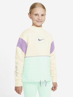 Свитшот для девочек Nike Sportswear, Бежевый, размер 128-137