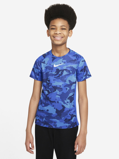 Футболка для мальчиков Nike Pro Dri-FIT, Синий, размер 137-147