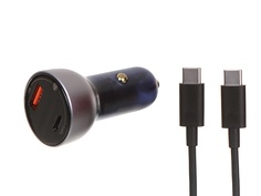 Зарядное устройство Baseus Particular Digital Display QC+PPS Car Charger 65W + Cable USB Type-C 1m White TZCCKX-0G