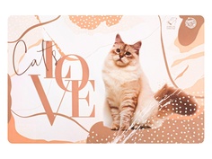 Коврик под миску Пушистое счастье Cats Love 43x28cm 5494964