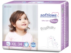 Подгузники Softlove Platinum XXL Трусики 15кг 34шт SX03XXL34-6