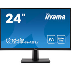 Монитор Iiyama 23,8 ProLite XU2494HSU-B1 1920x1080@75 Гц VA LED 16:9 3ms VGA HDMI DP 2*USB2.0 80M:1 3000:1 178/178 250cd Tilt Sp(XU2494HSU-B1)