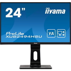 Монитор Iiyama 23,8 ProLite XUB2494HSU-B1 1920x1080@75 гц VA LED 16:9 3ms VGA HDMI DP 2*USB2.0 80M:1 3000:1 17 (XUB2494HSU-B1)