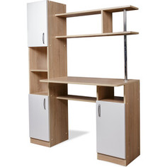 Стол компьютерный Бител СК 7 дуб сонома/белый