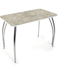 Стол Бител Лилия нога хром, кружева, хром