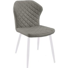Стул Дик DikLine 239 кож/зам grey, ножки белые
