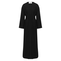 Платье из вискозы и льна Jil Sander