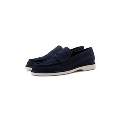 Замшевые пенни-лоферы Santoni